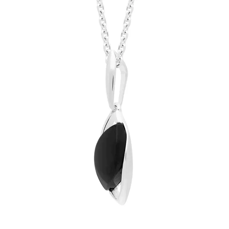 Sterling Silver Whitby Jet Off Set Necklace sold by Jura Watches product image thumbnail 2