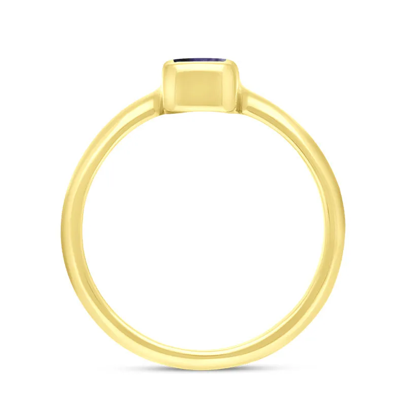 9ct Yellow Gold Blue John Slim Oblong Ring sold by Jura Watches product image thumbnail 2