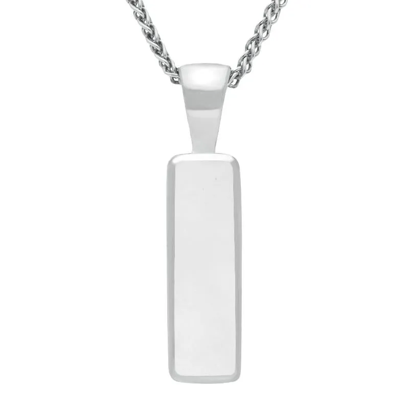 Sterling Silver Bauxite Jet Small Oblong Necklace sold by Jura Watches