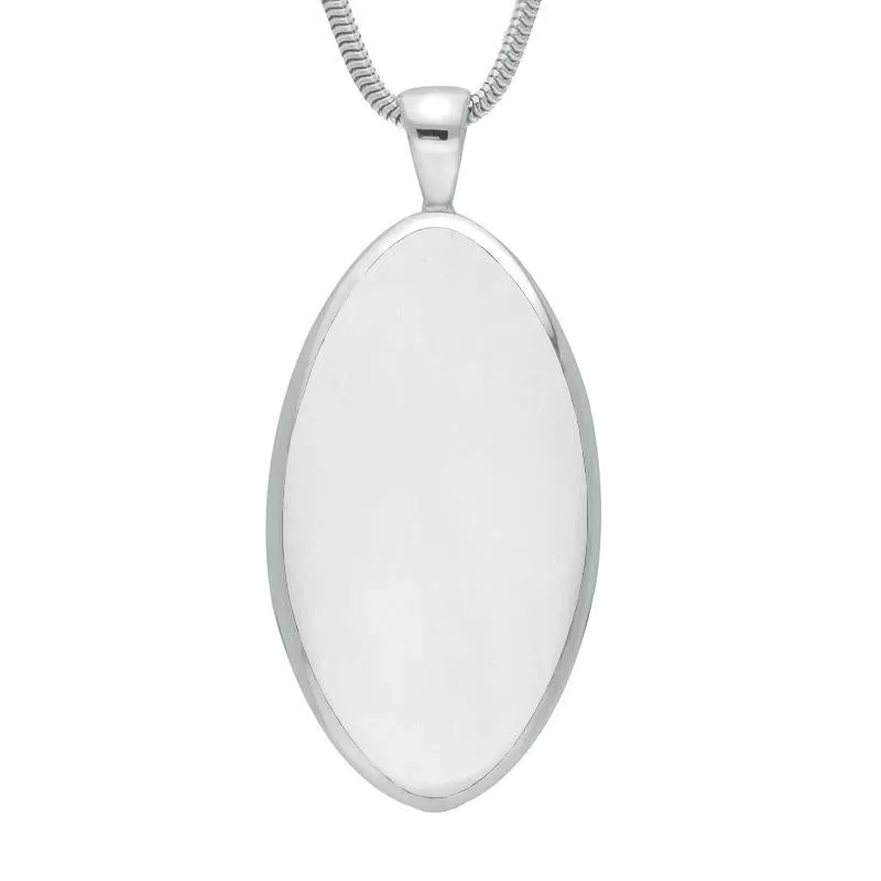 Sterling Silver Bauxite Pointed Oval Necklace sold by Jura Watches