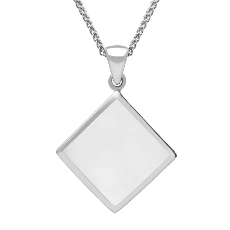 Sterling Silver Bauxite Flat Square Necklace sold by Jura Watches