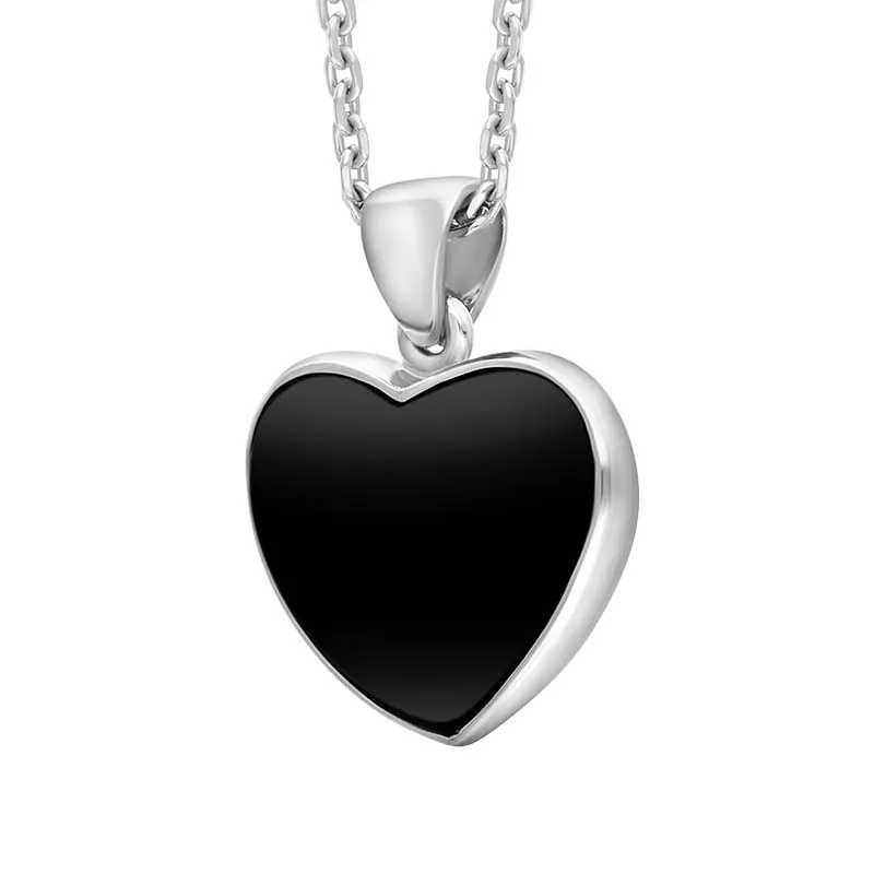 Sterling Silver Whitby Jet Heart Necklace sold by Jura Watches product image thumbnail 2