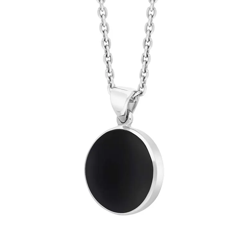 Sterling Silver Whitby Jet Plain Round Necklace sold by Jura Watches product image thumbnail 2
