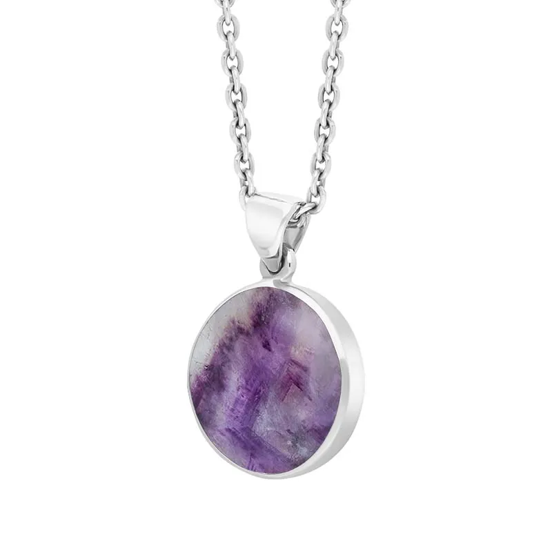 Sterling Silver Blue John Plain Round Necklace sold by Jura Watches product image thumbnail 2