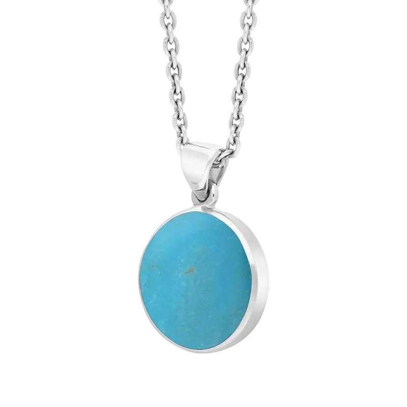 Sterling Silver Turquoise Plain Round Necklace sold by Jura Watches product image thumbnail 2