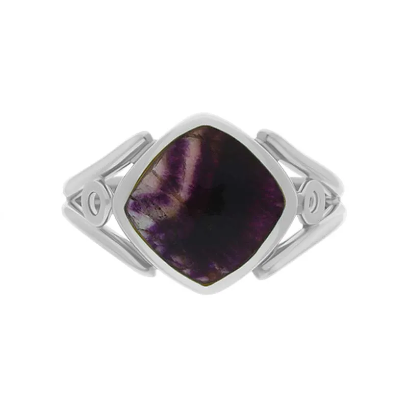 Sterling Silver Blue John Cushion Cut Ring sold by Jura Watches product image thumbnail 2