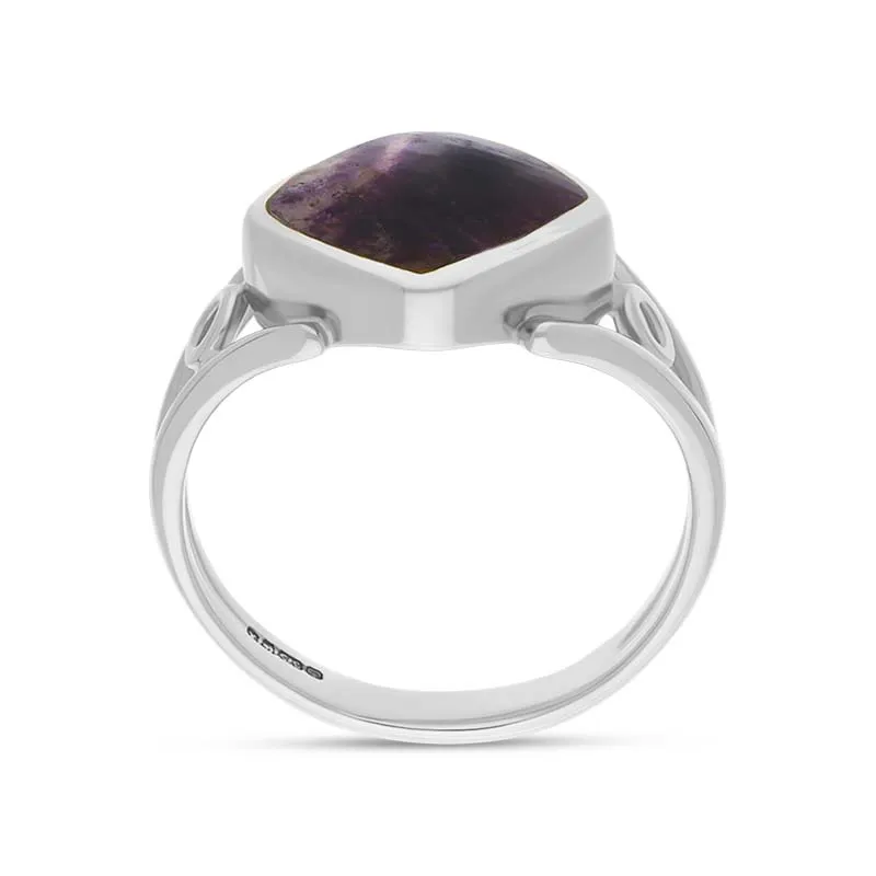 Sterling Silver Blue John Cushion Cut Ring sold by Jura Watches product image thumbnail 3