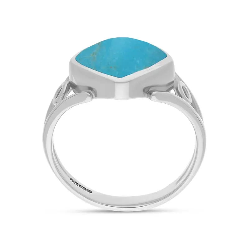 Sterling Silver Turquoise Cushion Cut Ring sold by Jura Watches product image thumbnail 3