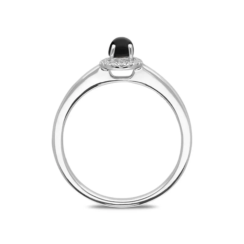 18ct White Gold Whitby Jet Diamond Round Cluster Ring sold by Jura Watches product image thumbnail 2
