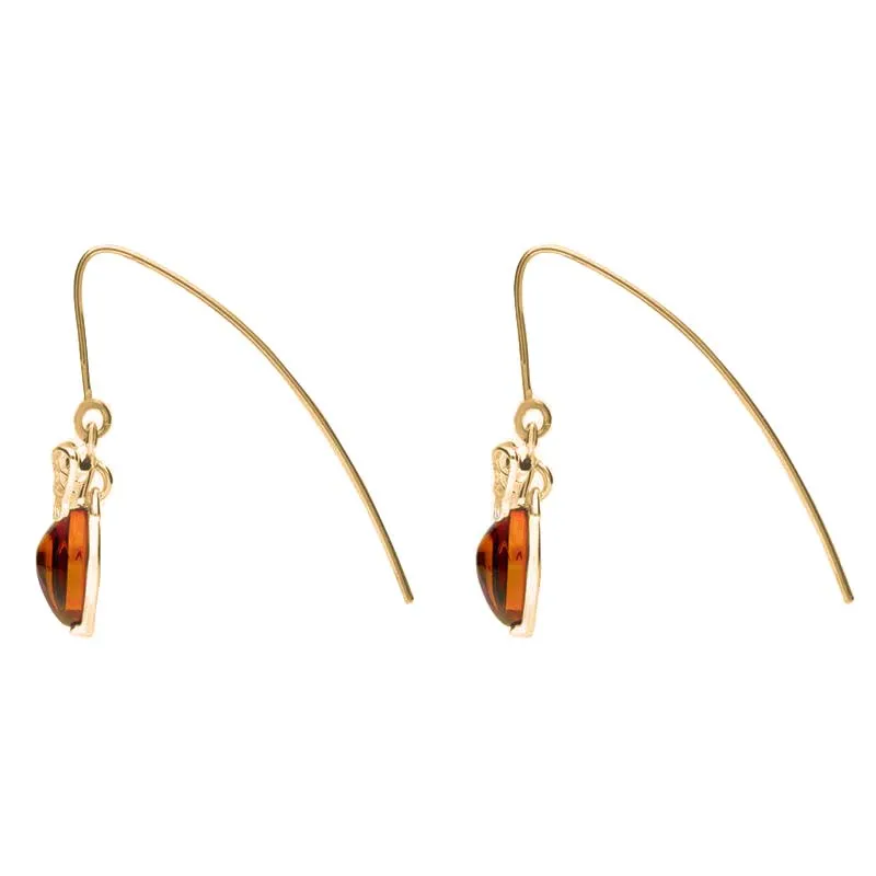 9ct Yellow Gold Amber Bee Small Hook Earrings sold by Jura Watches product image thumbnail 2