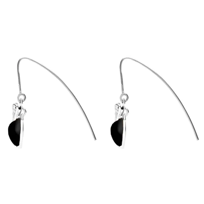 Sterling Silver Whitby Jet Bee Small Hook Earrings sold by Jura Watches product image thumbnail 2