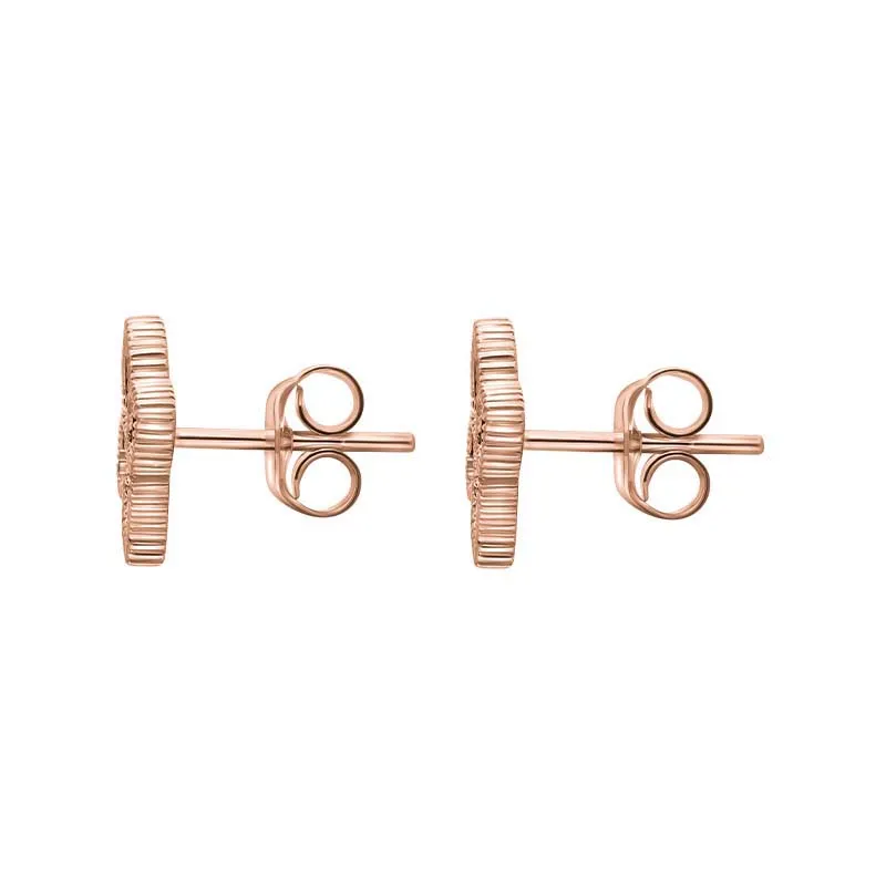 9ct Rose Gold Malachite Eden Marquise Flower Stud Earrings sold by Jura Watches product image thumbnail 2