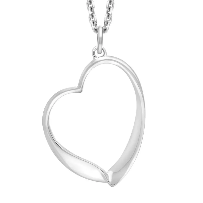 Sterling Silver Large Open Heart Necklace D sold by Jura Watches product image thumbnail 2
