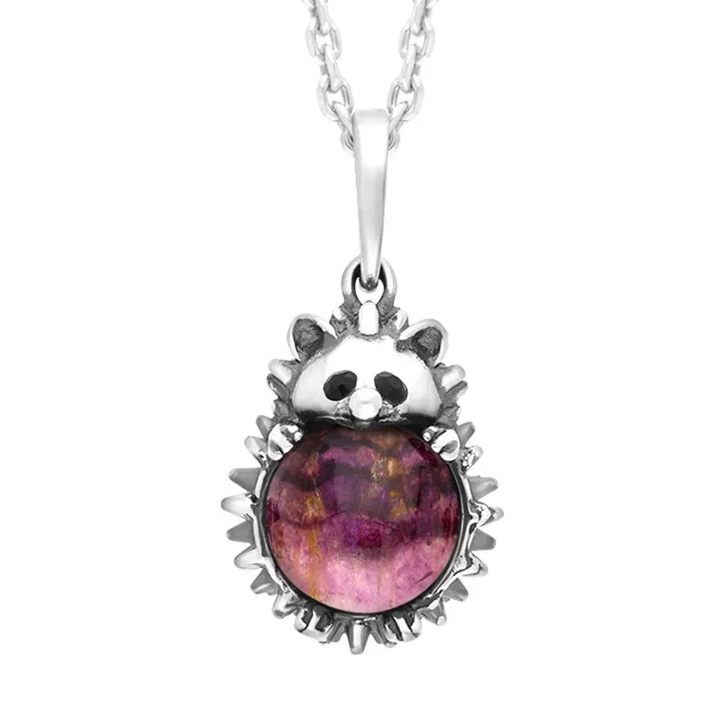 Sterling Silver Blue John Medium Hedgehog Necklace sold by Jura Watches