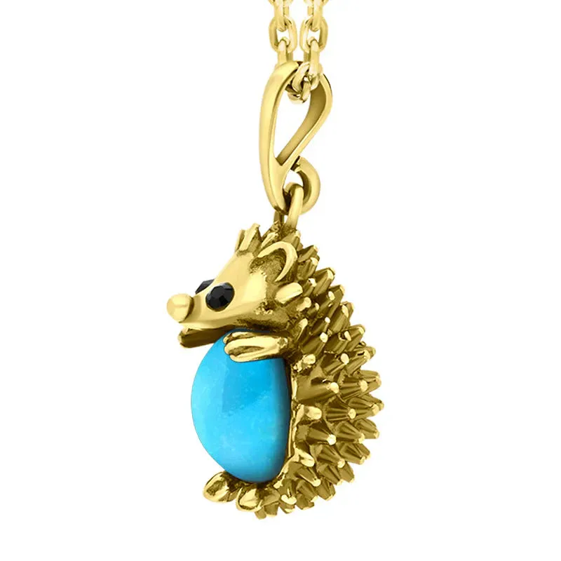 18ct Yellow Gold Turquoise Medium Hedgehog Necklace sold by Jura Watches product image thumbnail 2