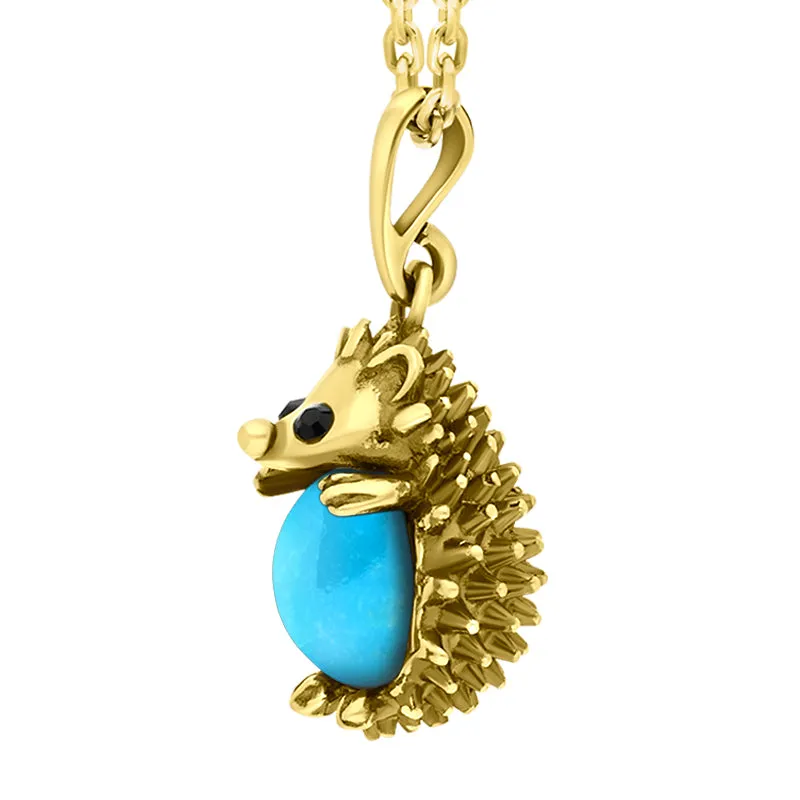 18ct Yellow Gold Turquoise Large Hedgehog Necklace sold by Jura Watches product image thumbnail 2