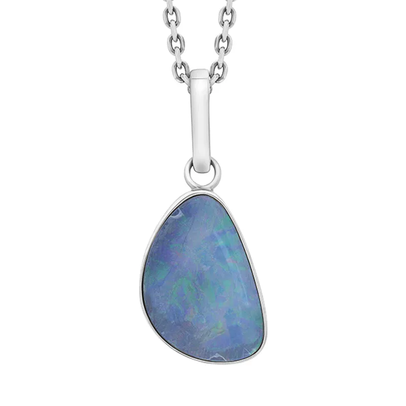 Sterling Silver Opal Doublet Abstract Necklace D sold by Jura Watches