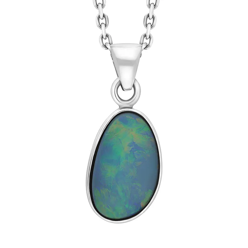 Sterling Silver Opal Doublet Abstract Necklace D sold by Jura Watches