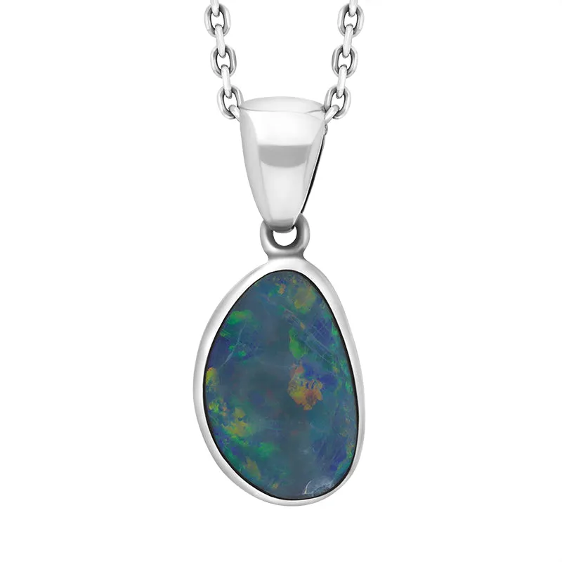 Sterling Silver Opal Doublet Abstract Necklace D sold by Jura Watches