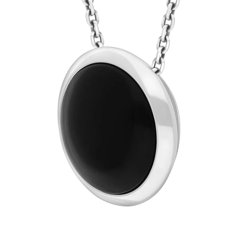 Sterling Silver Whitby Jet Round Necklace sold by Jura Watches product image thumbnail 2