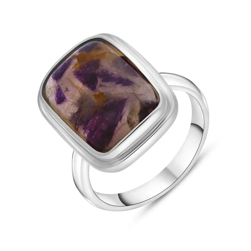 Sterling Silver Blue John Abstract Doublet Ring D sold by Jura Watches