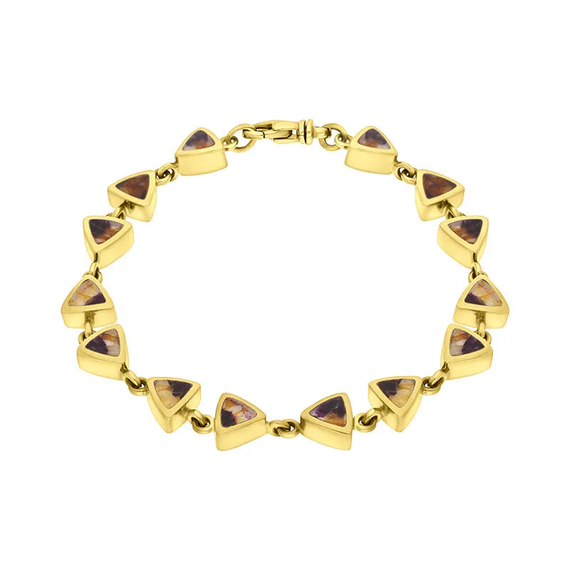 9ct Yellow Blue John Curved Triangle Bracelet sold by Jura Watches product image thumbnail 2