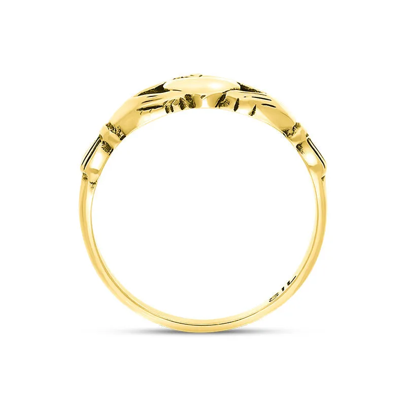 18ct Yellow Gold Claddagh Ring sold by Jura Watches product image thumbnail 2