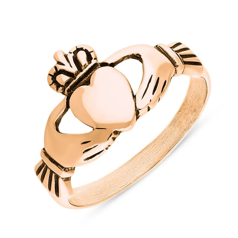 9ct Rose Gold Claddagh Ring sold by Jura Watches