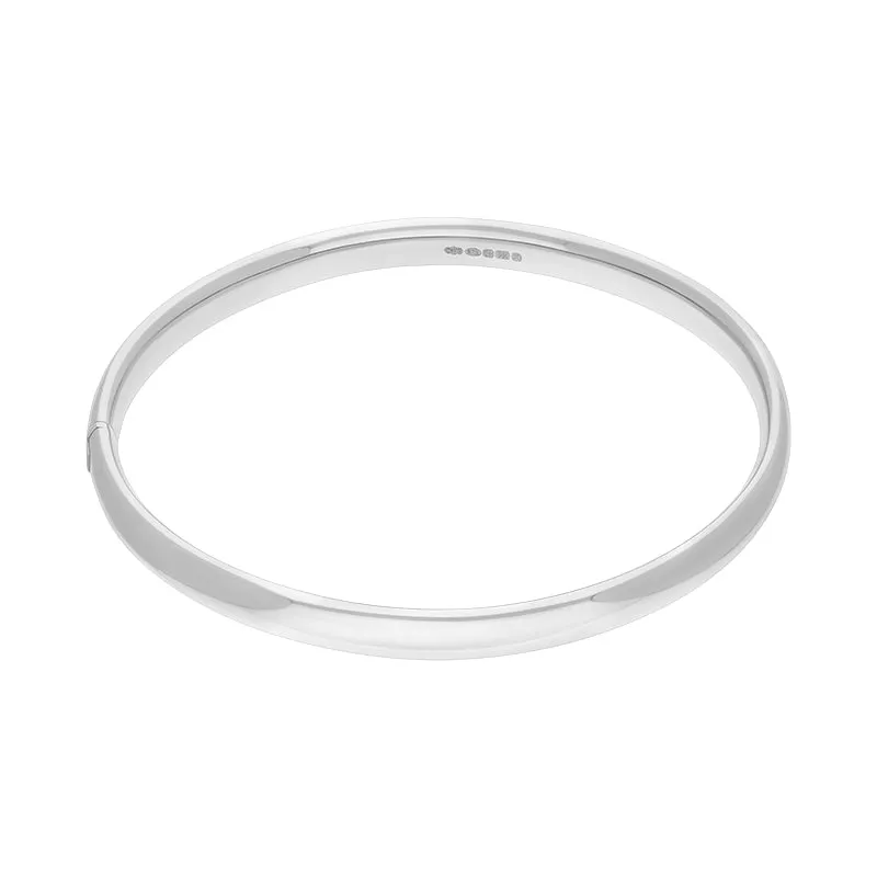 Sterling Silver 5mm Domed Hinged Bangle sold by Jura Watches product image thumbnail 2