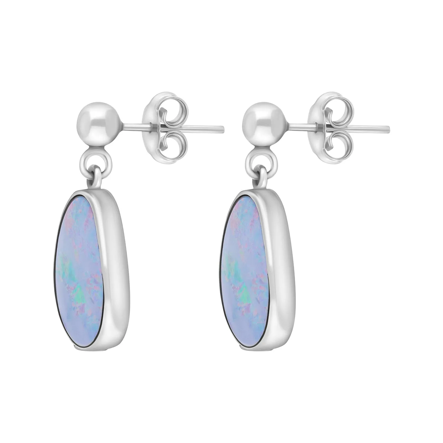 Sterling Silver Abstract Opal Doublet Drop Earrings D sold by Jura Watches product image thumbnail 2
