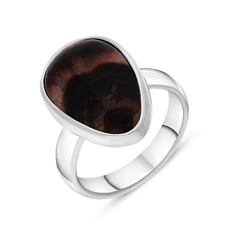 Sterling Silver Blue John Pear Ring D sold by Jura Watches