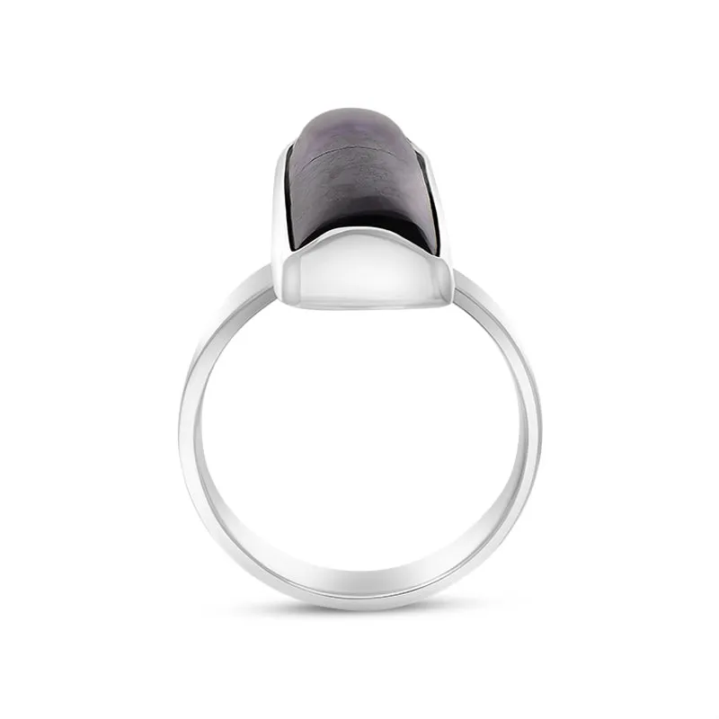 Sterling Silver Blue John Abstract Curved Oblong Shaped Ring D sold by Jura Watches product image thumbnail 3