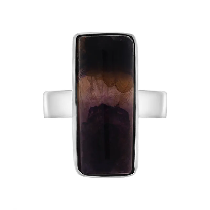 Sterling Silver Blue John Abstract Curved Oblong Shaped Ring D sold by Jura Watches product image thumbnail 2