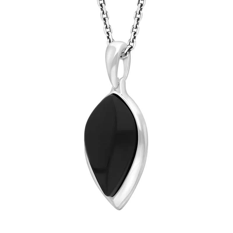 Sterling Silver Whitby Jet Upside Pear Necklace sold by Jura Watches product image thumbnail 2