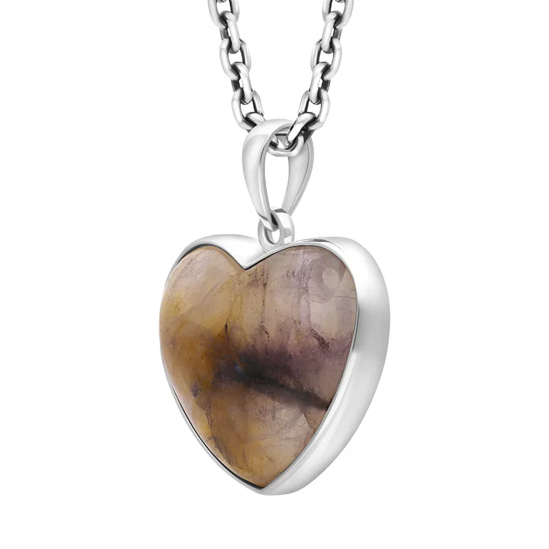 Sterling Silver Blue John Heart Pendant Necklace D sold by Jura Watches product image thumbnail 2
