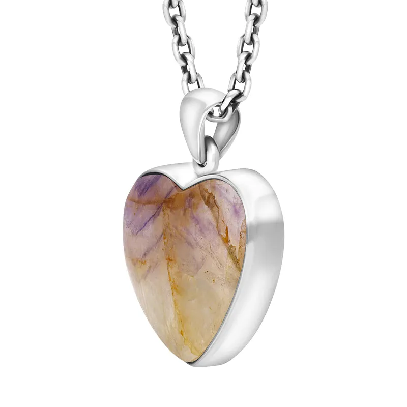 Sterling Silver Blue John Heart Pendant Necklace D sold by Jura Watches product image thumbnail 2