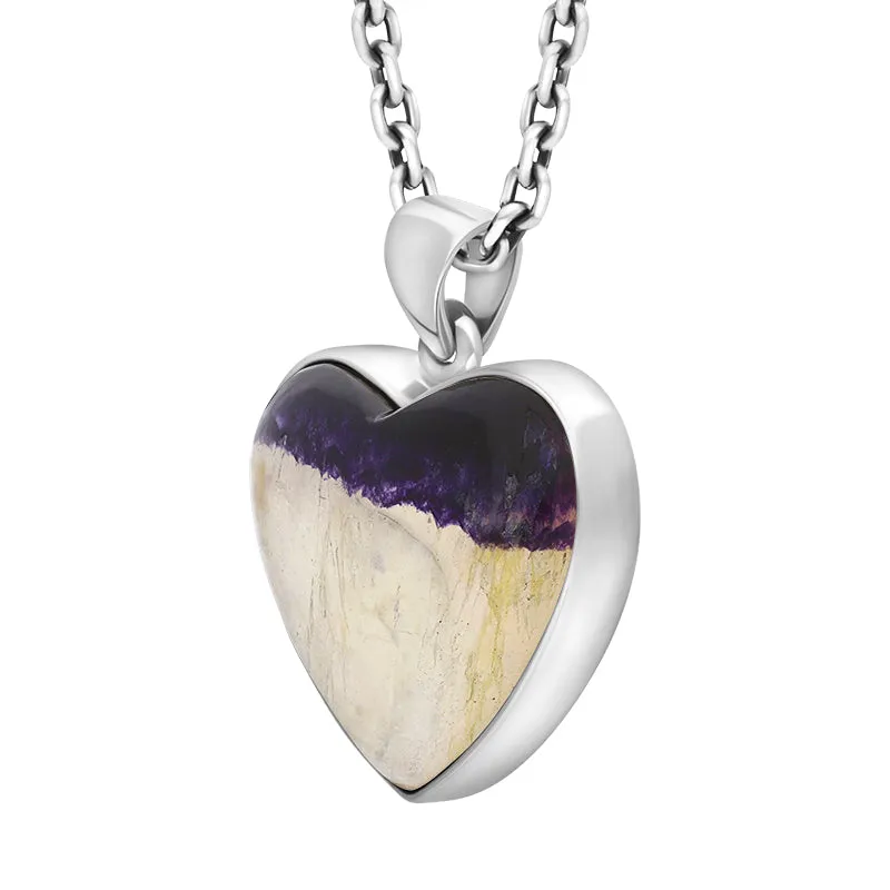 Sterling Silver Blue John Heart Necklace D sold by Jura Watches product image thumbnail 2