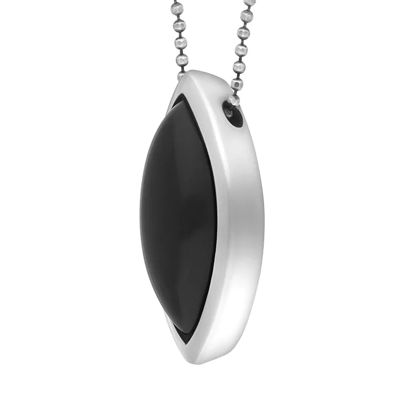Sterling Silver Whitby Jet Framed Marquise Necklace D sold by Jura Watches product image thumbnail 2