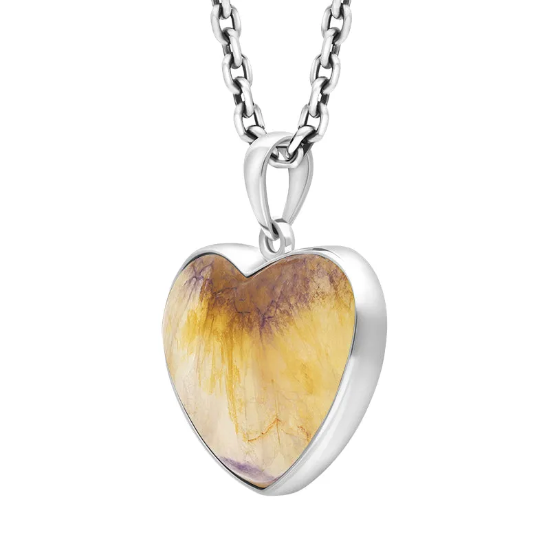 Sterling Silver Blue John Heart Necklace D sold by Jura Watches product image thumbnail 2