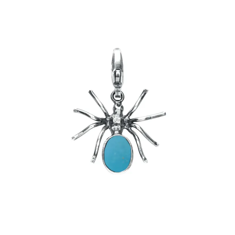 Sterling Silver Turquoise Spider Clip Charm sold by Jura Watches