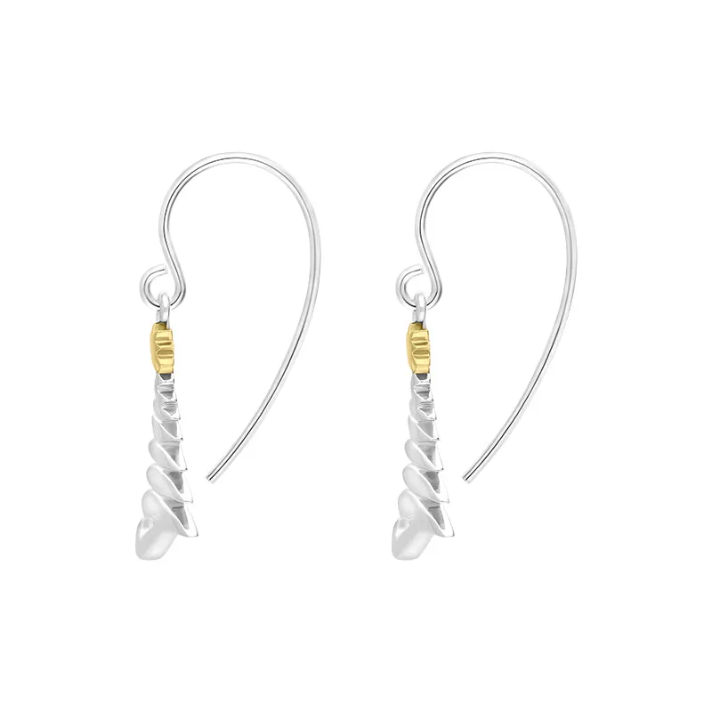 Yellow Gold Plated Sterling Silver Zig Zag Christmas Tree Hook Earrings sold by Jura Watches product image thumbnail 2