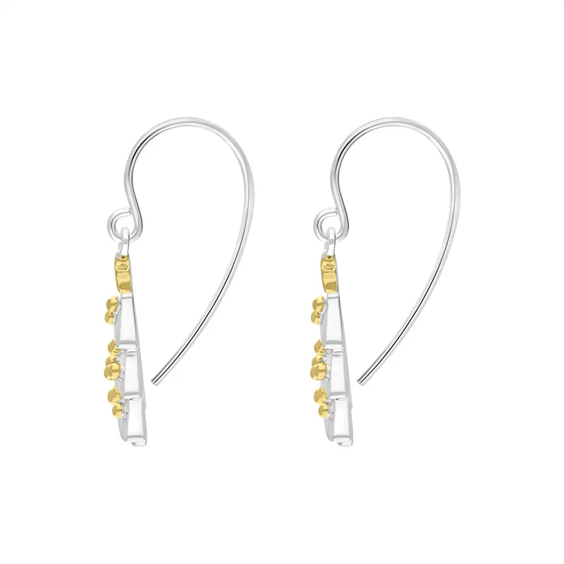 Yellow Gold Plated Sterling Silver Christmas Tree Hook Earrings sold by Jura Watches product image thumbnail 2
