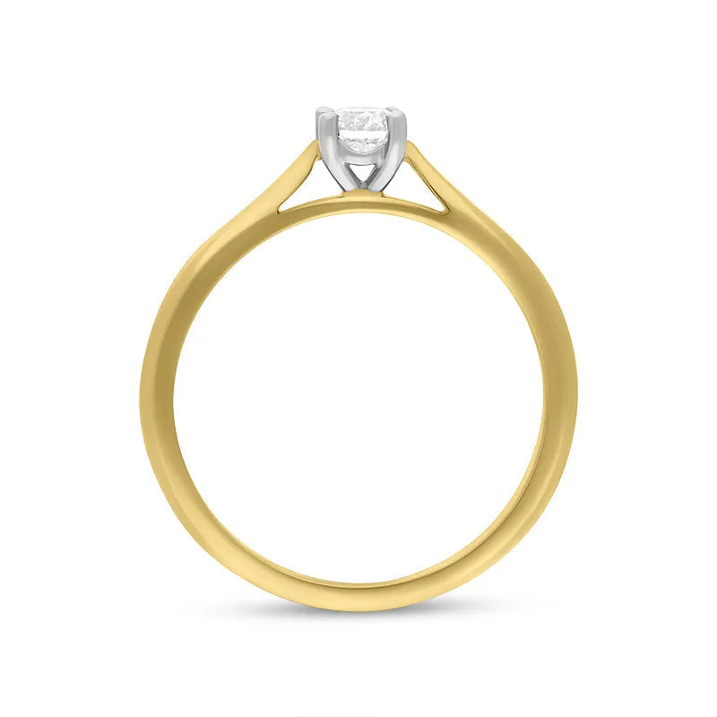 18ct Yellow Gold 0.25ct Brilliant Cut Diamond Solitaire Ring sold by Jura Watches product image thumbnail 3