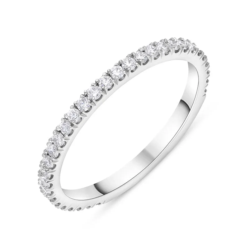 Platinum 0.30ct Diamond Brilliant Cut 3/4 Eternity Ring D sold by Jura Watches