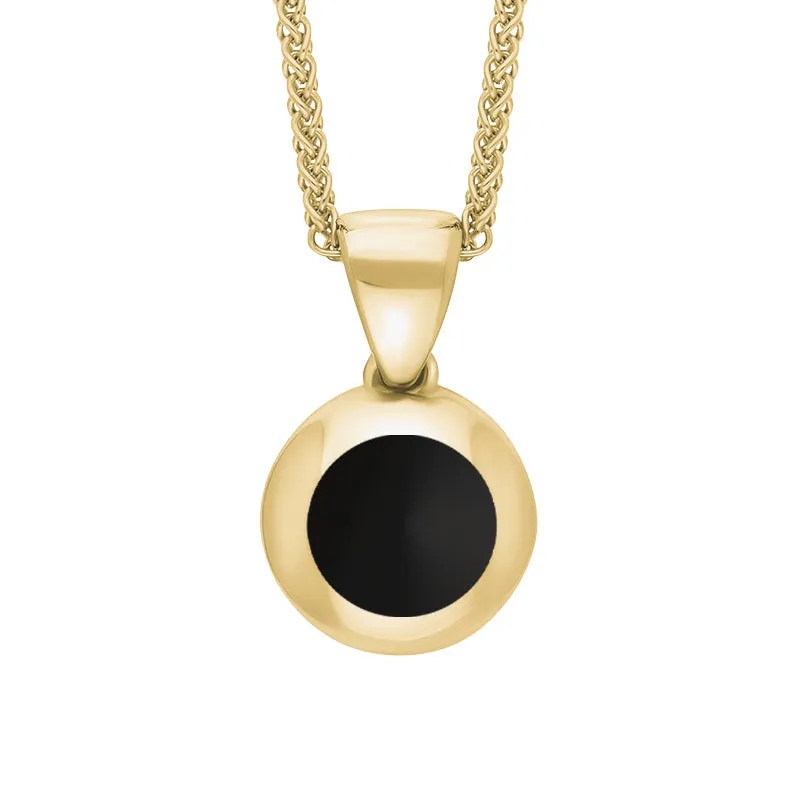 18ct Yellow Gold Whitby Jet Heart Disc Necklace sold by Jura Watches product image thumbnail 3