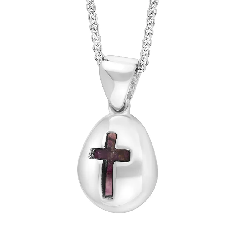 Sterling Silver Blue John Cross Pear Shape Necklace sold by Jura Watches product image thumbnail 2
