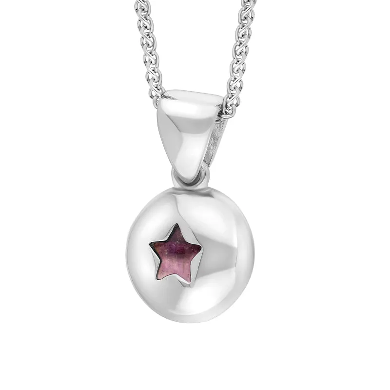 18ct White Gold Blue John Star Disc Necklace sold by Jura Watches product image thumbnail 2