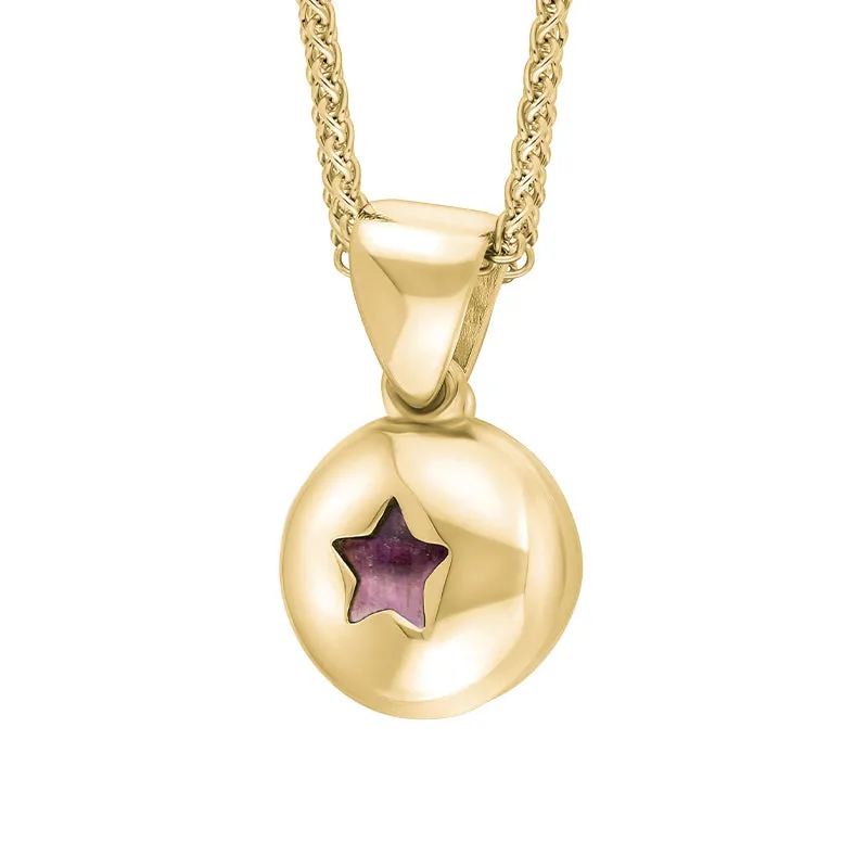 18ct Yellow Gold Blue John Star Disc Necklace sold by Jura Watches product image thumbnail 2