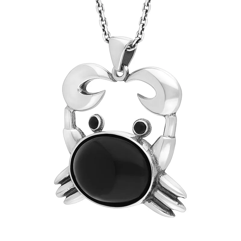 Sterling Silver and Whitby Jet Oval Crab Pendant sold by Jura Watches product image thumbnail 2
