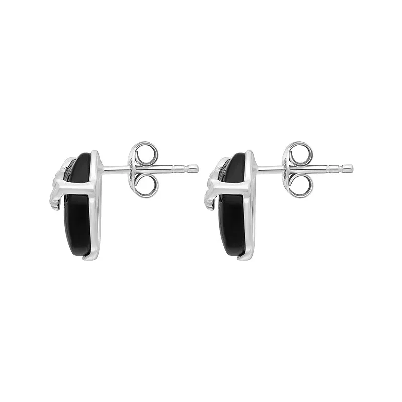 Sterling Silver Whitby Jet Small Bee Earrings sold by Jura Watches product image thumbnail 2